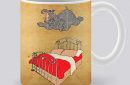 Сутрешната чаша кафе или чай става още по-приятна, с дизайнерската ни керамична чаша с щампа Летящ хипопотам.